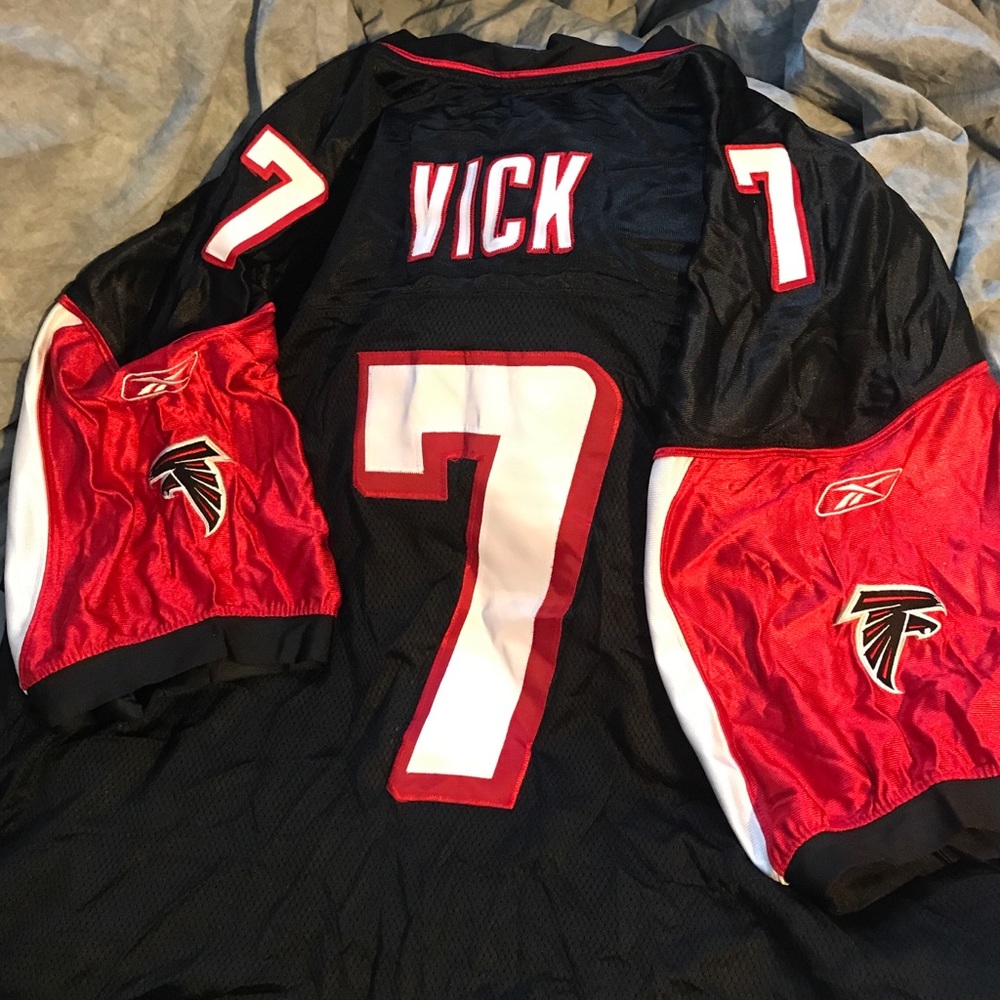Authentic Michael Vick Jersey Black Atlanta Falcon